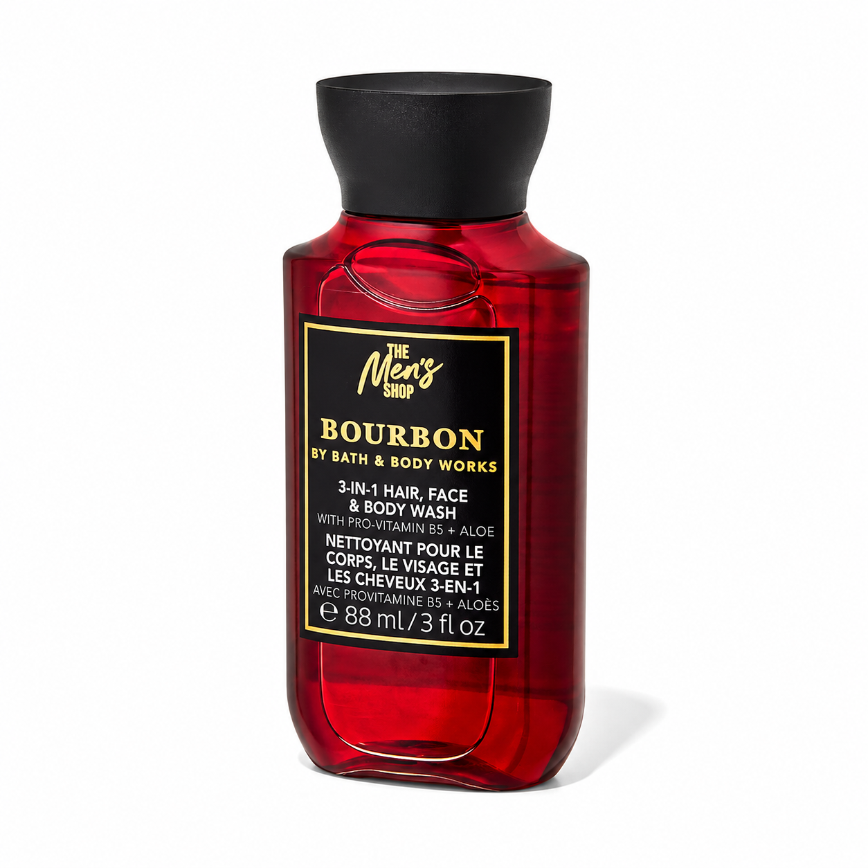 Bath & Body Works BBW Bourbon 3-in-1 Hair Face & Body Wash Pro-Vitamin B5 Aloe