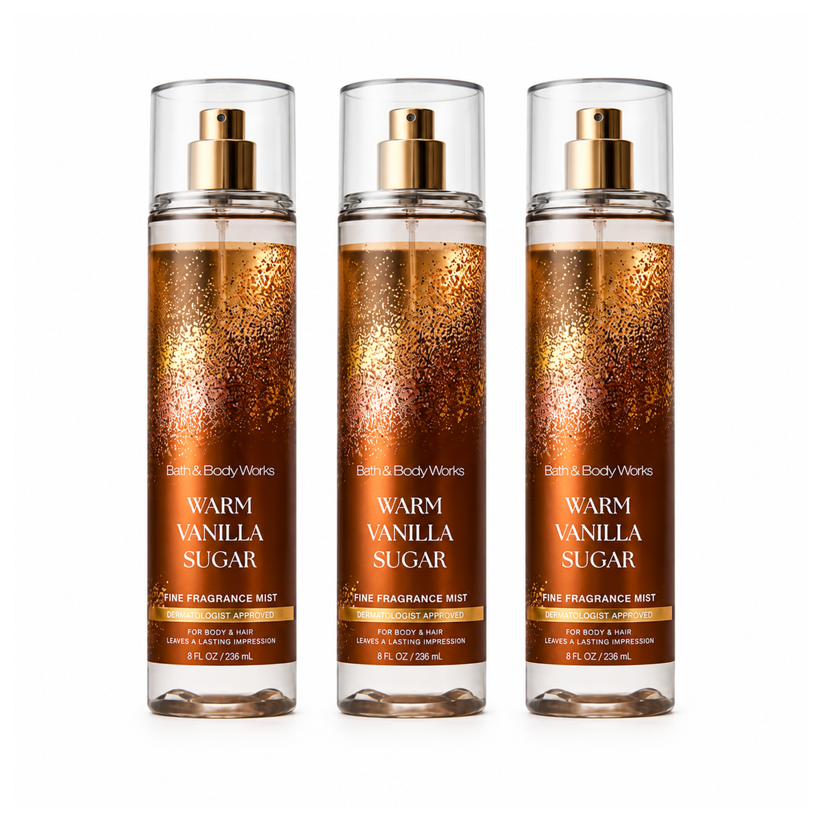Bath & Body Works BBW Vanilla Sugar Women's Fragrance Mist PACK OF 3