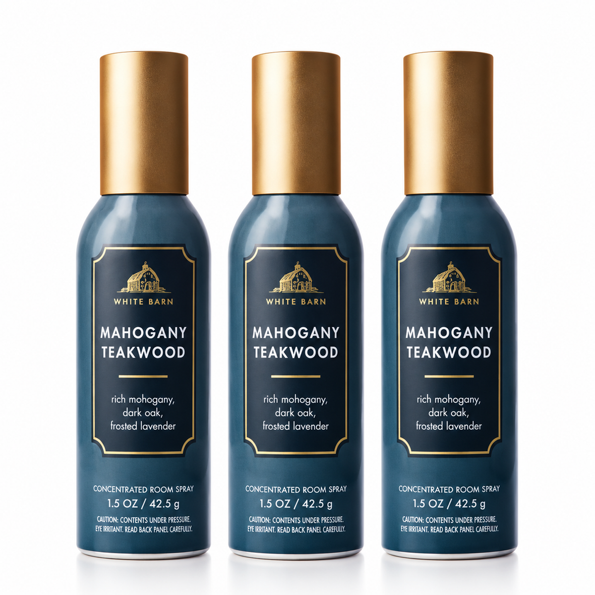 Bath & Body Works BBW Mahogany Teakwood Concentrated Room Spray PACK OF 3
