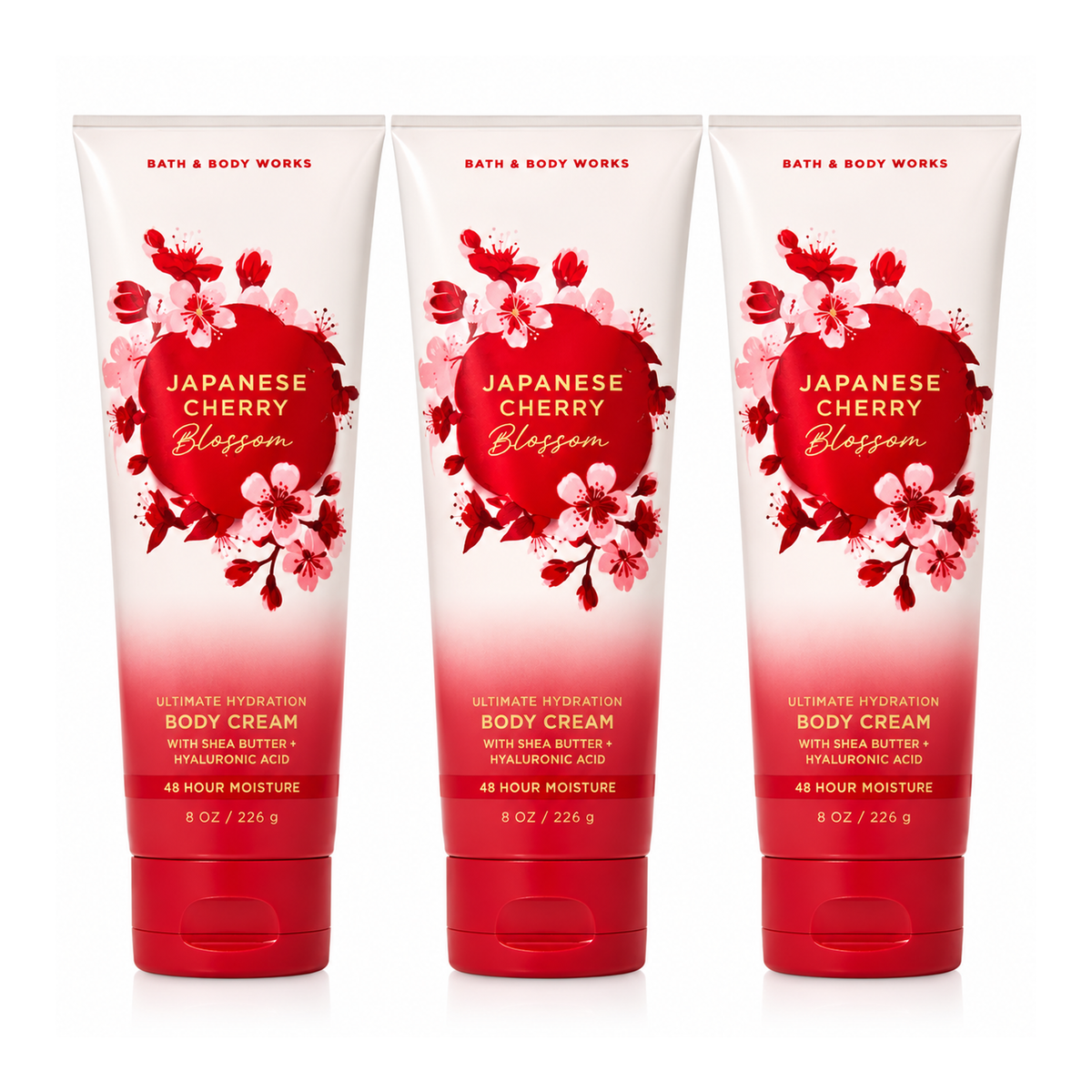 Bath & Body Works Japanese Cherry Blossom Body Cream PACK OF 3