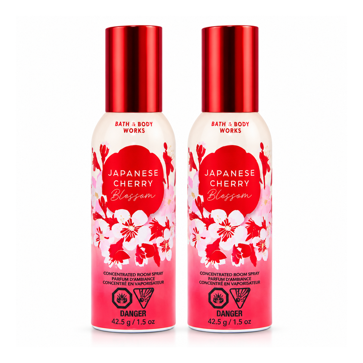 Bath & Body Works BBW Concentrated Room Spray - Japanese Cherry Blossom PACK OF 2
