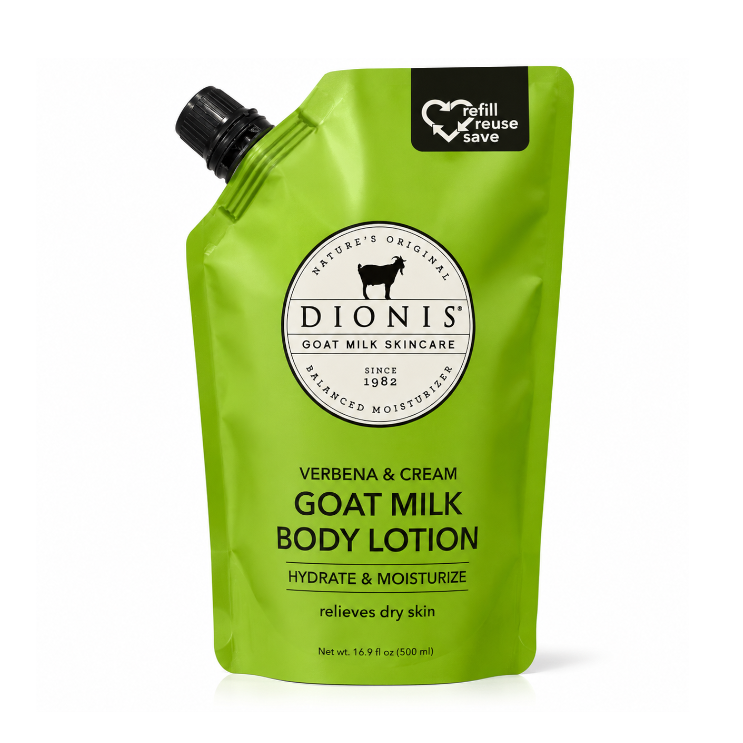 Dionis Verbena & Cream Goat Milk Body Lotion Refill Pouch