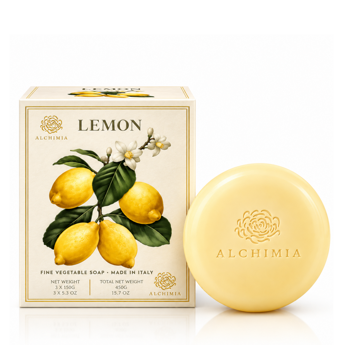 Michel Design Works Lemon Fine Vegetable Soap 3-Piece Set