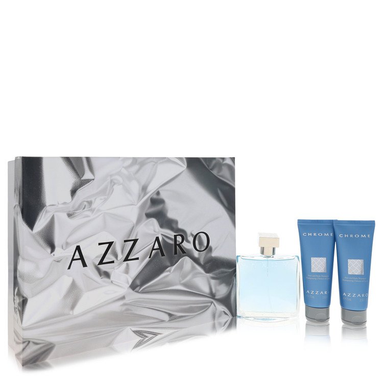 Azzaro Chrome Men's Eau De Toilette Gift Set 3.4 FL OZ | 100 ML