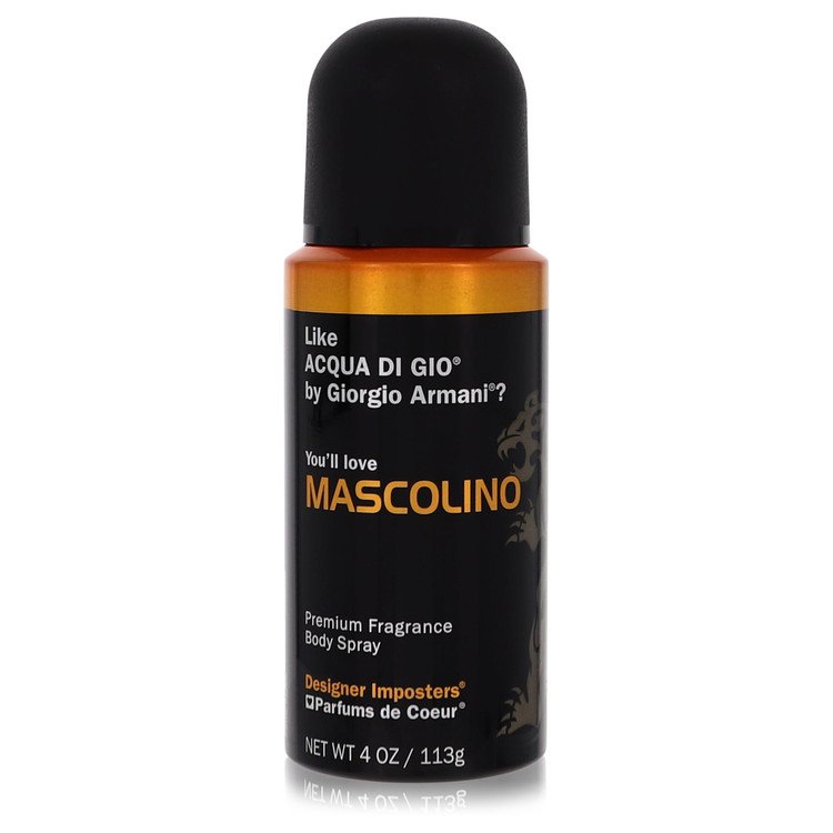 Parfums De Coeur Designer Imposters Mascolino Men's Body Spray 4 FL OZ | 120 ML