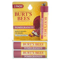 Burts Bees Pomegranate Moisturizing Lip Balm Twin Pack Unisex Lip Balms & Moisturizers 0.15 OZ | 4.25 G