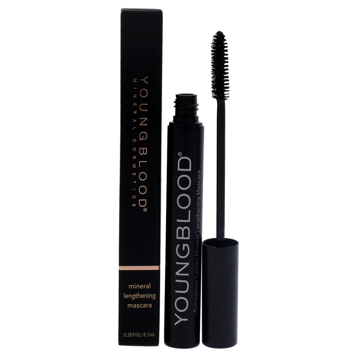 Youngblood Outrageous Lashes Mineral Lengthening Mascara Blackout Women's Mascara 0.28 OZ | 8 ML