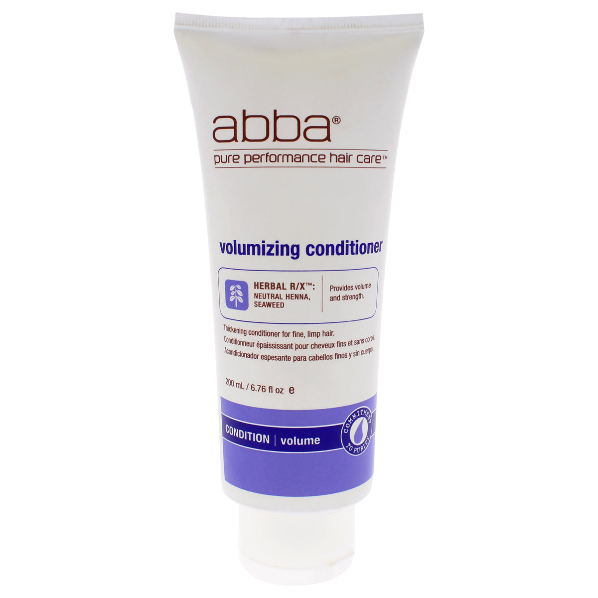 ABBA Pure Volume Conditioner Unisex Conditioners 6.76 OZ | 200 ML