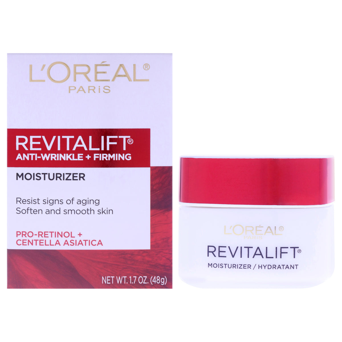 LOreal Paris Revitalift Anti-Wrinkle Plus Firming Moisturizer Unisex Wrinkle Care 1.7 OZ | 50 ML
