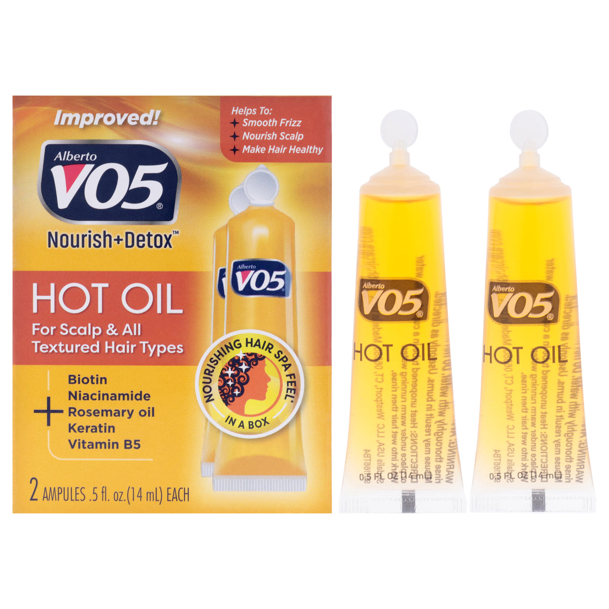 Alberto VO5 Hot Oil Treatment Unisex Hair Treatment Oils 0.5 FL OZ | 15 ML