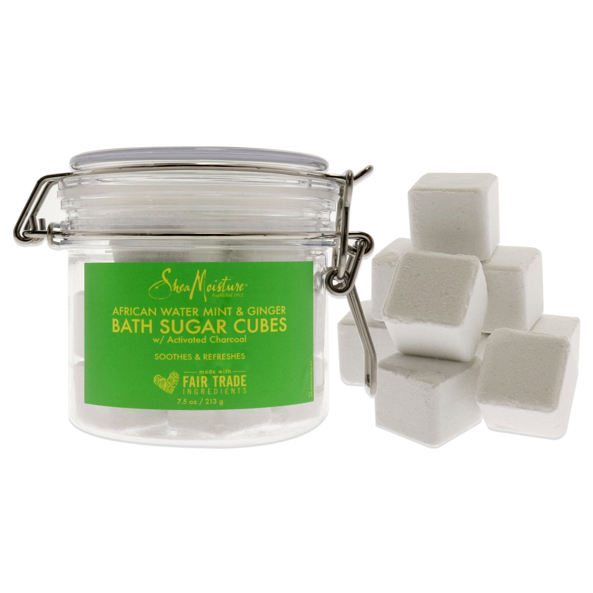 Shea Moisture African Water Mint and Ginger Bath Sugar Cubes Unisex Salts & Soaks 7.5 OZ | 222 ML