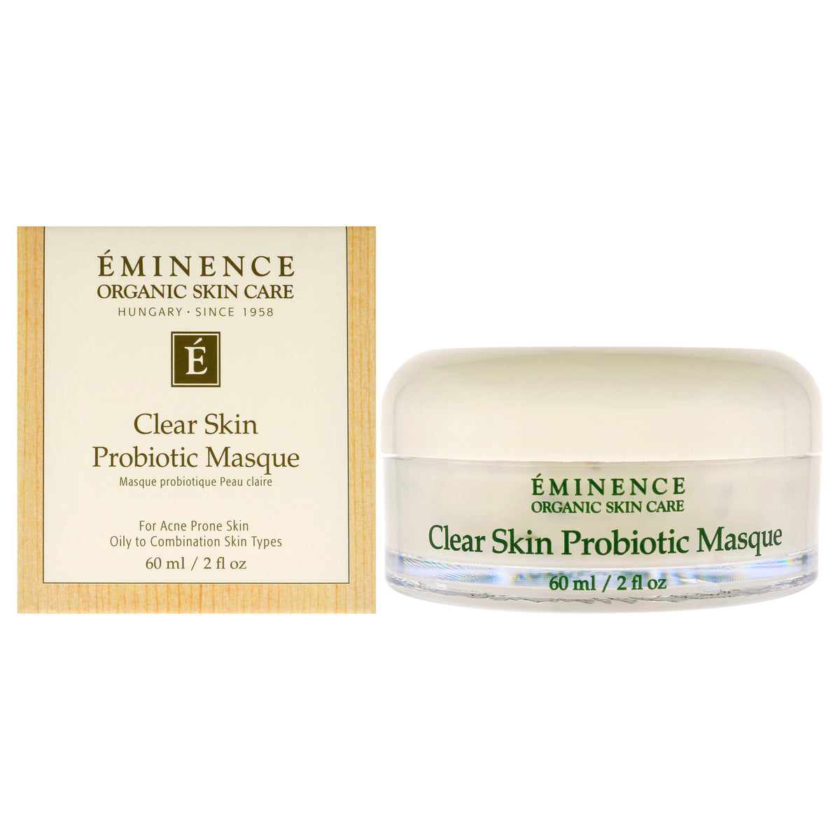 Eminence Clear Skin Probiotic Masque Unisex Face Masks 2 OZ | 60 ML