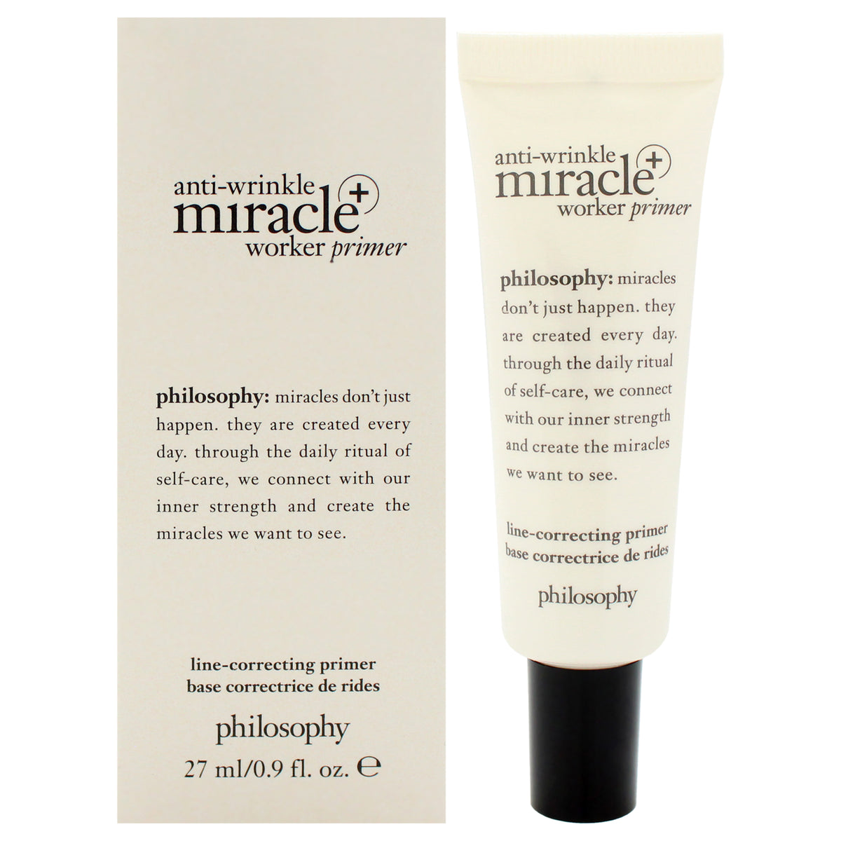 Philosophy Anti-Wrinkle Miracle Worker Primer Plus Line-Correcting Prim Women's Foundation Primers 0.9 OZ | 27 ML
