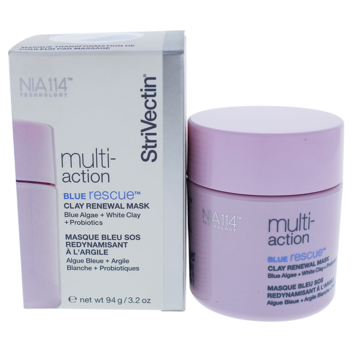 Strivectin Multi-Action Blue Rescue Clay Renewal Mask Unisex Face Masks 3.2 OZ | 95 ML