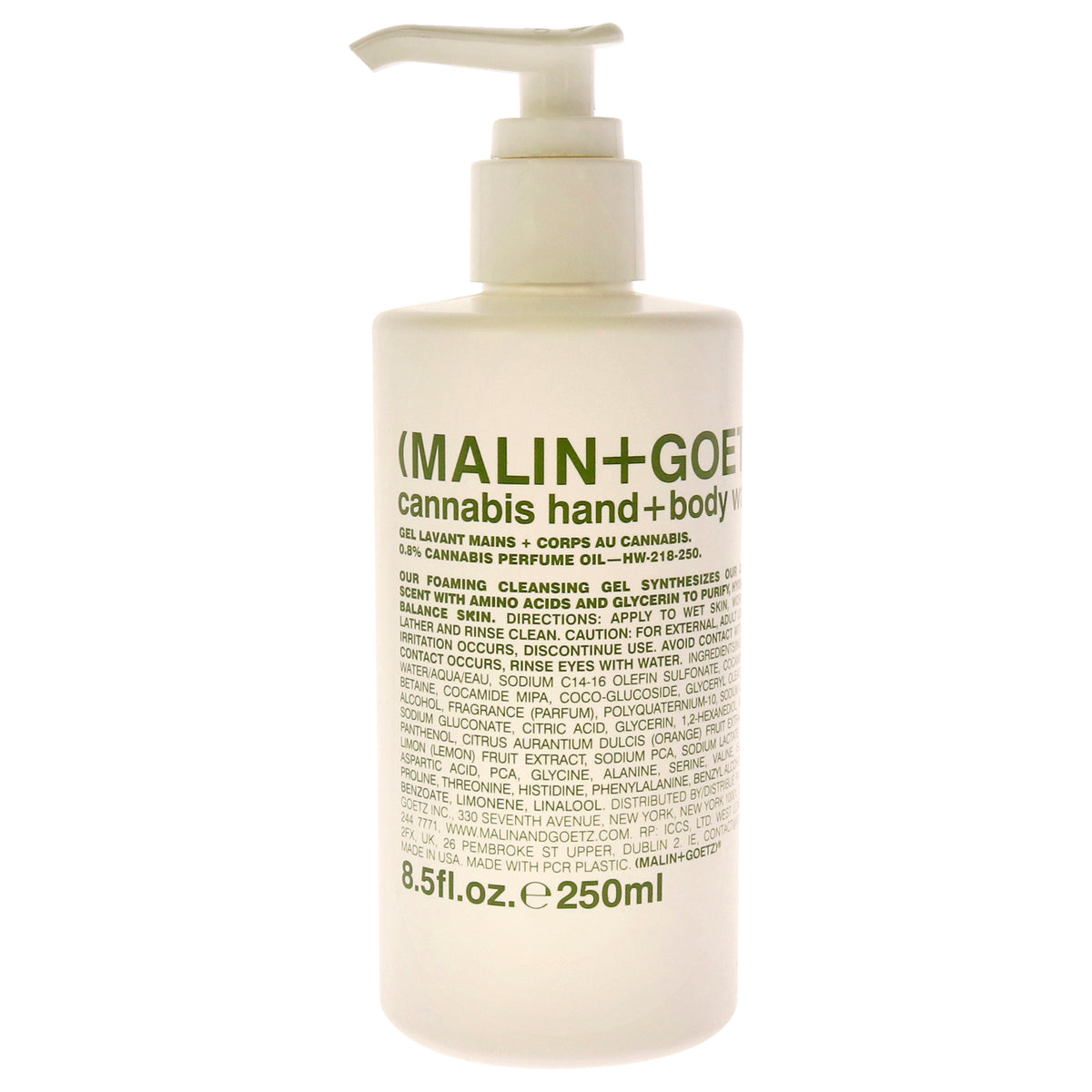 Malin + Goetz Cannabis Hand and Body Wash Unisex Body Washes 8.5 FL OZ | 251 ML