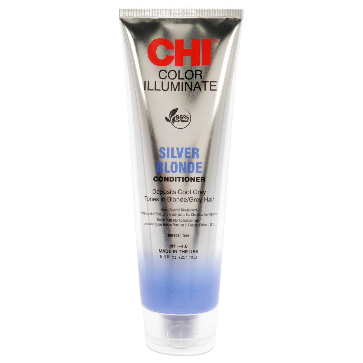 CHI Ionic Color Illuminate Conditioner - Silver Blonde Unisex Conditioners 8.5 FL OZ | 251 ML