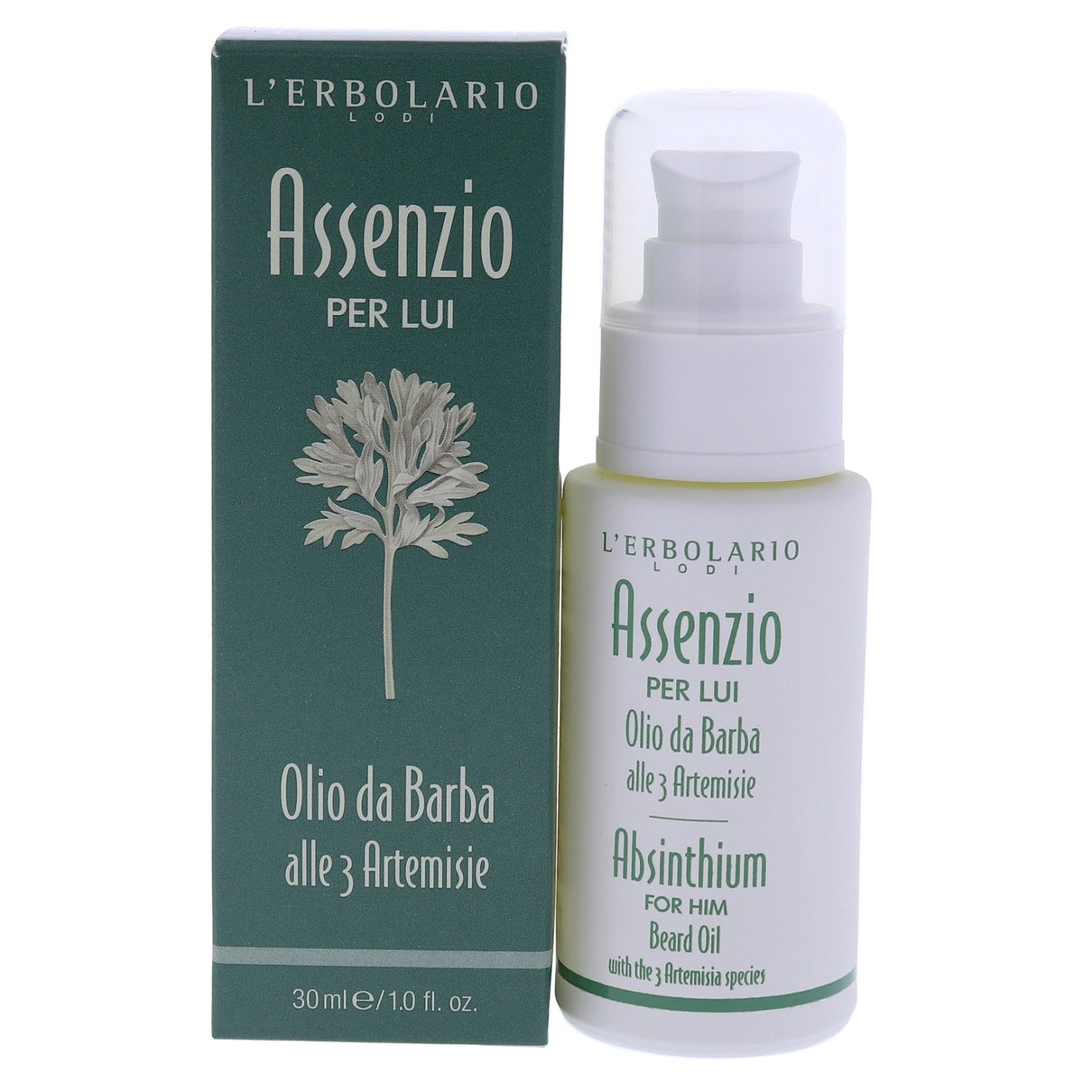 LErbolario Beard Oil - Absinthium Men's Body Oils 1 FL OZ | 30 ML