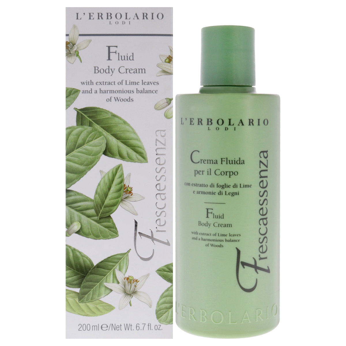 LErbolario Fluid Body Cream - Frescaessenza Unisex Body Creams 6.7 OZ | 200 ML