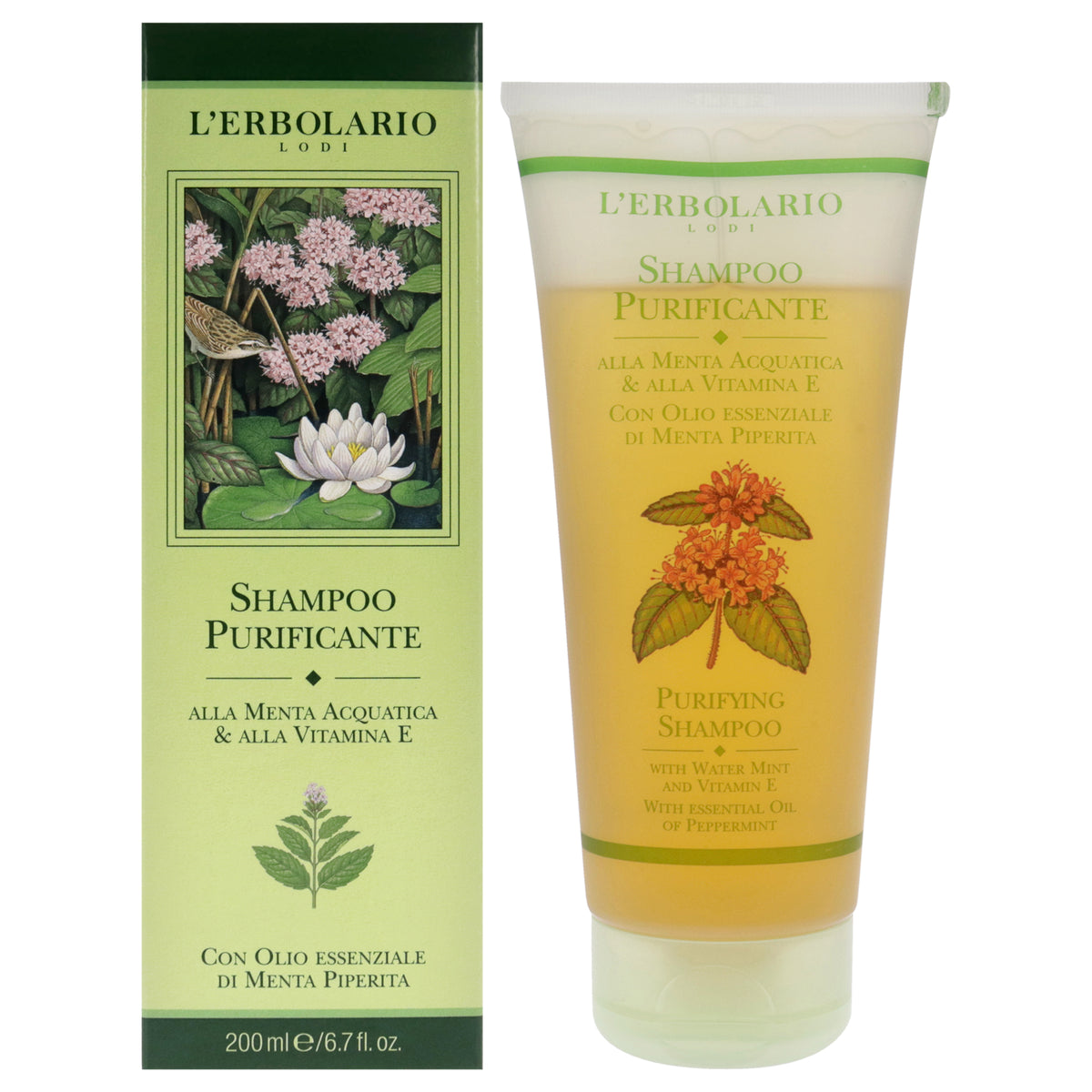 LErbolario Purifying Shampoo Unisex Shampoos 6.7 FL OZ | 200 ML