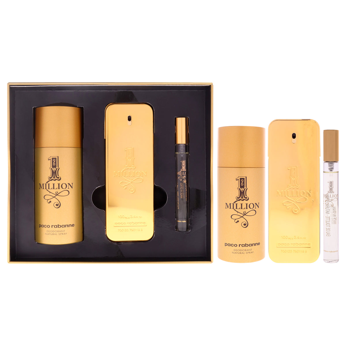Paco Rabanne 1 Million Men's Personal Fragrance Sets 3.4 FL OZ | 100 ML