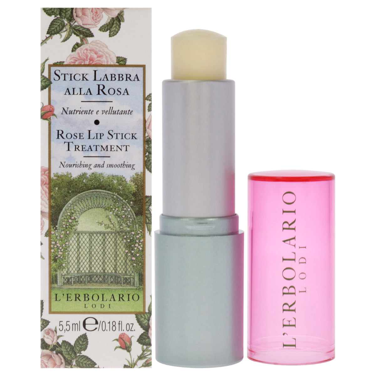 LErbolario Lip Stick Treatment - Rose Unisex Lip Night Treatments 0.18 FL OZ | 5 ML