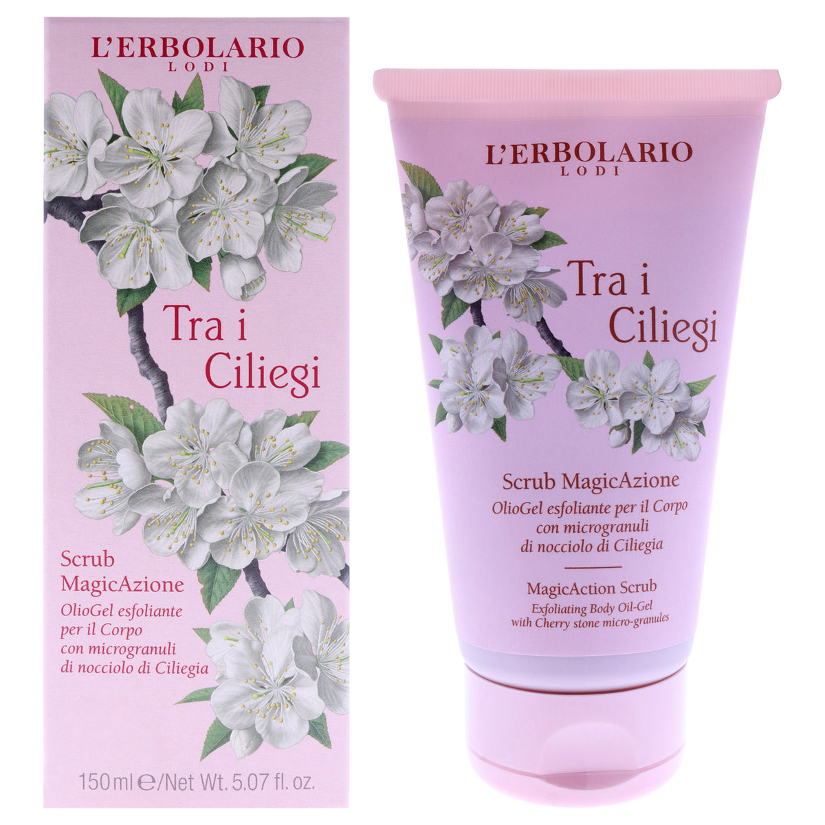 LErbolario Magic Action Scrub Tra I Ciliegi Unisex Face Polishes & Scrubs 5.07 OZ | 150 ML