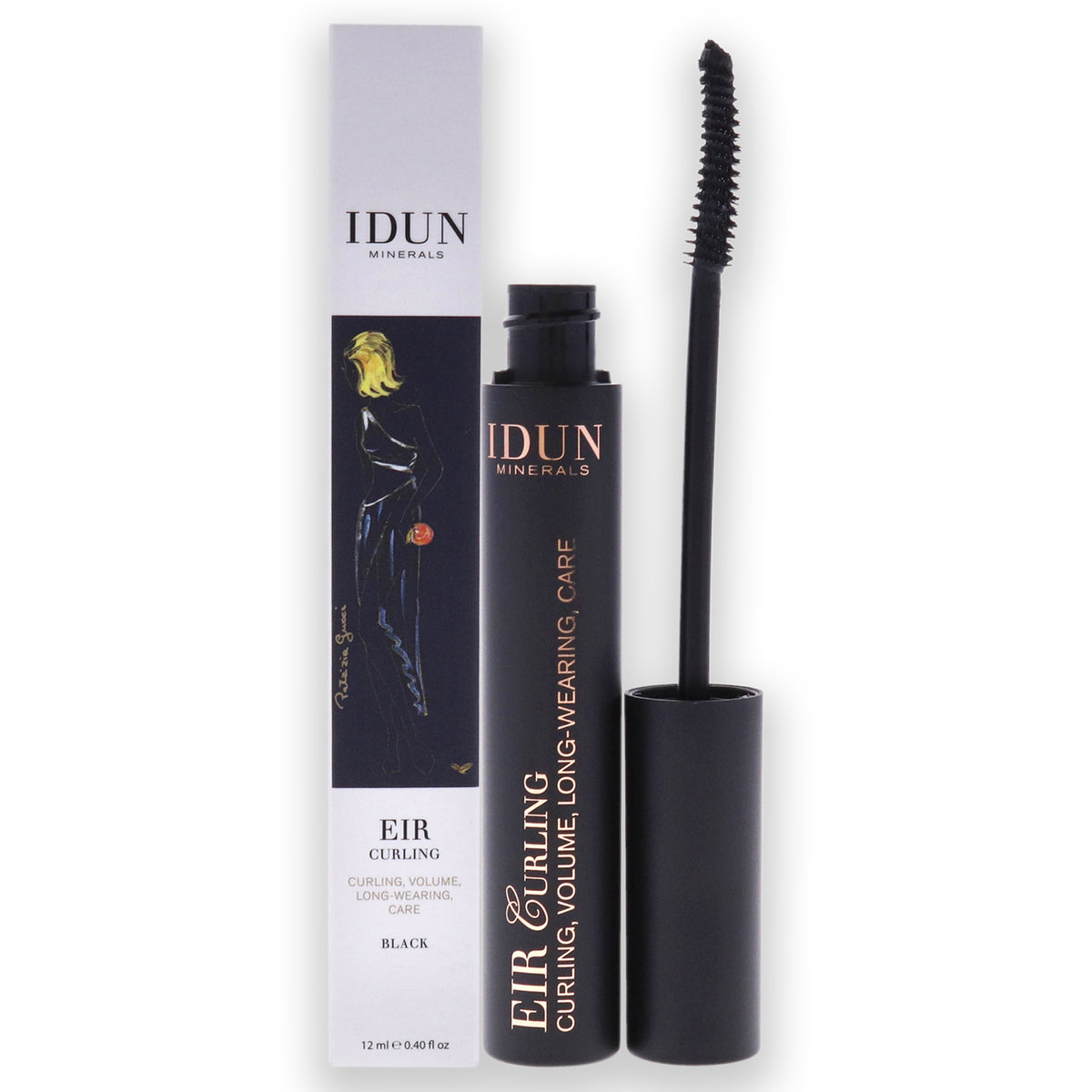 Idun Minerals Eir Curling Mascara - 007 Black Women's Mascara 0.4 FL OZ | 12 ML