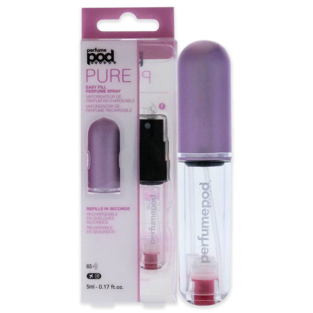 Travalo Perfume Pod Pure - Light Pink Unisex Personal Fragrance Tools & Accessories 0.17 FL OZ | 5 ML
