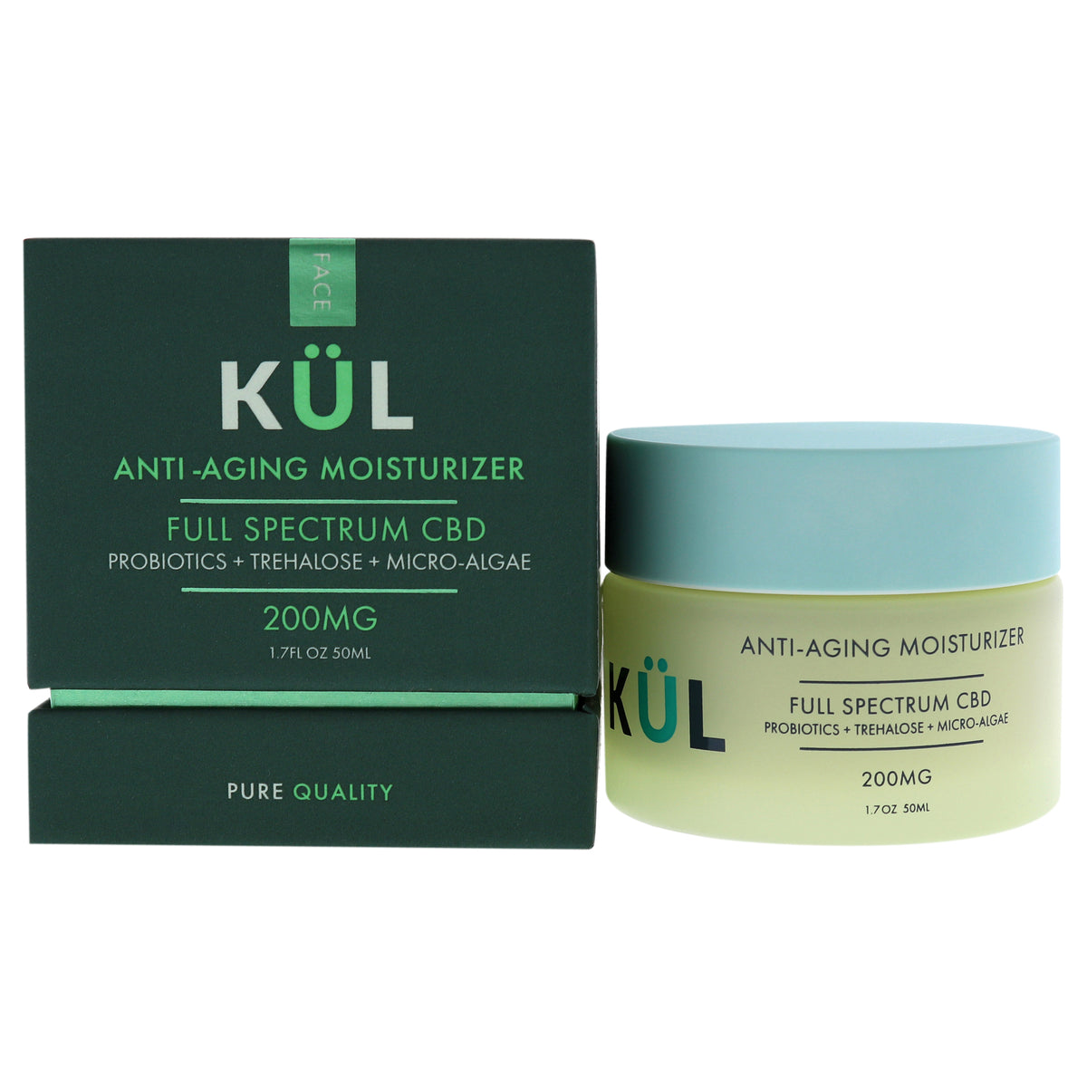 Kul CBD Anti-Aging Moisturizer Full Spectrum 200mg CBD Unisex Body Moisturizers 1.7 FL OZ | 50 ML