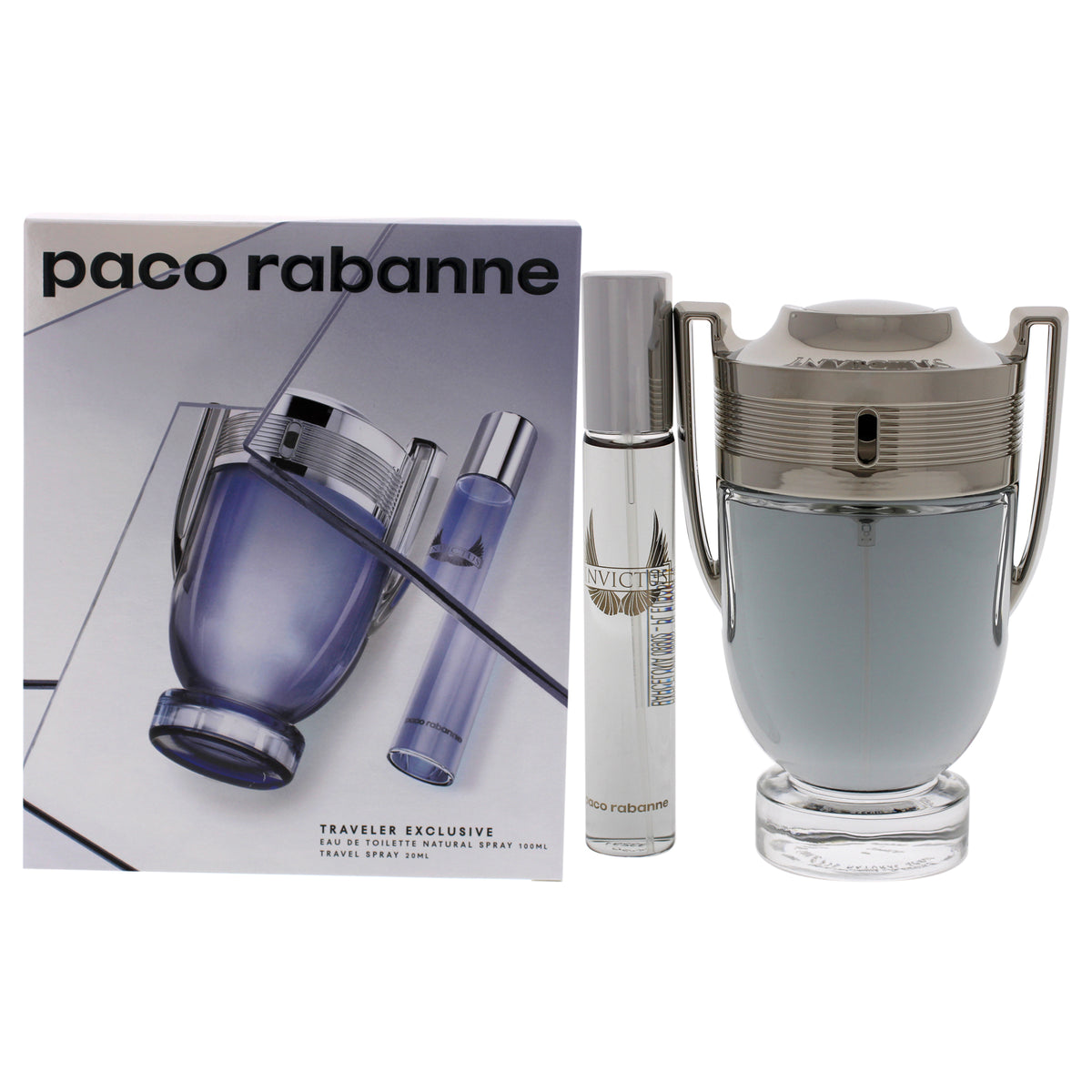 Paco Rabanne Invictus Men's 2 Pc Gift Set Personal Fragrance Sets 3.4 FL OZ | 100 ML