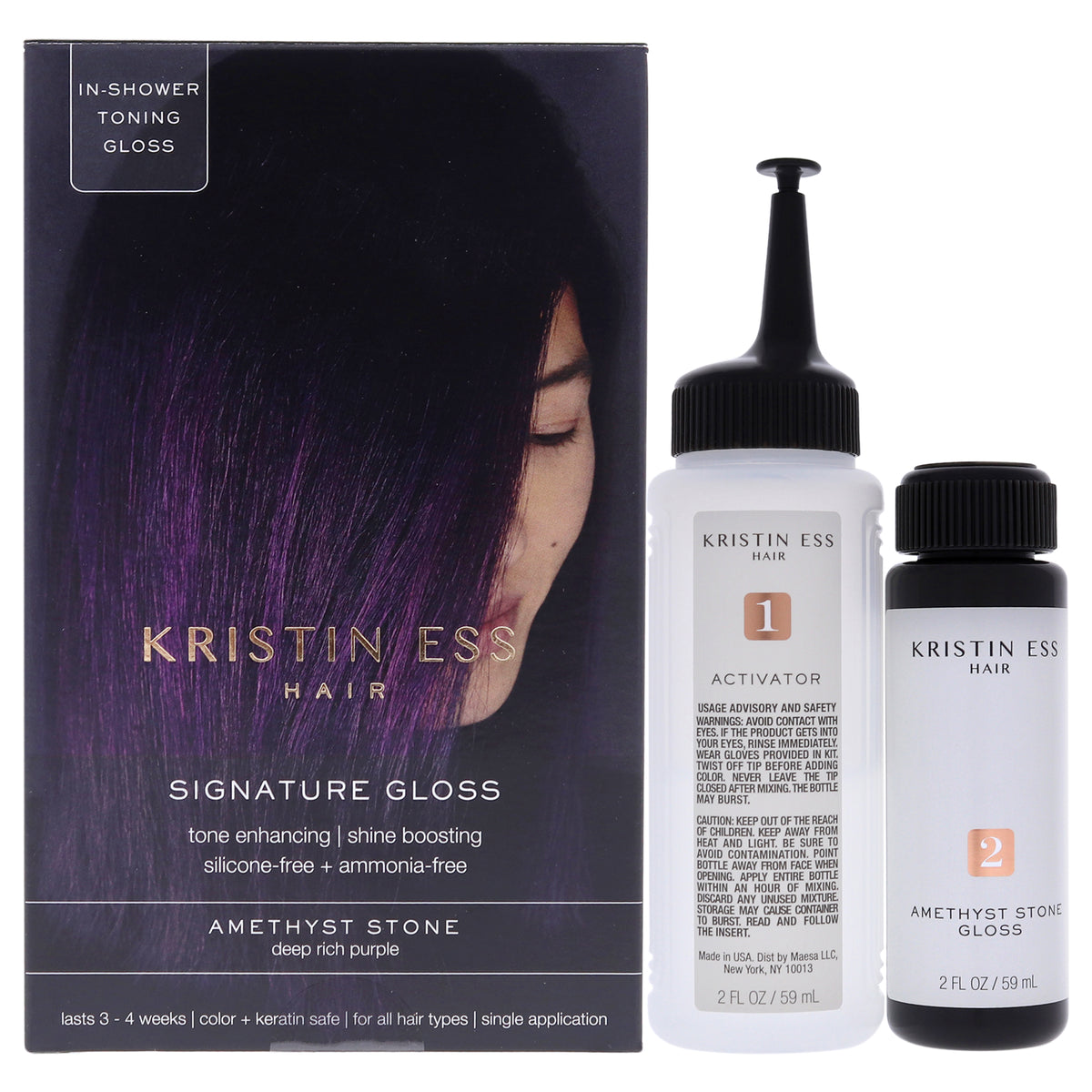 Kristin Ess Signature Hair Gloss - Amethyst Stone Unisex Color Glazes