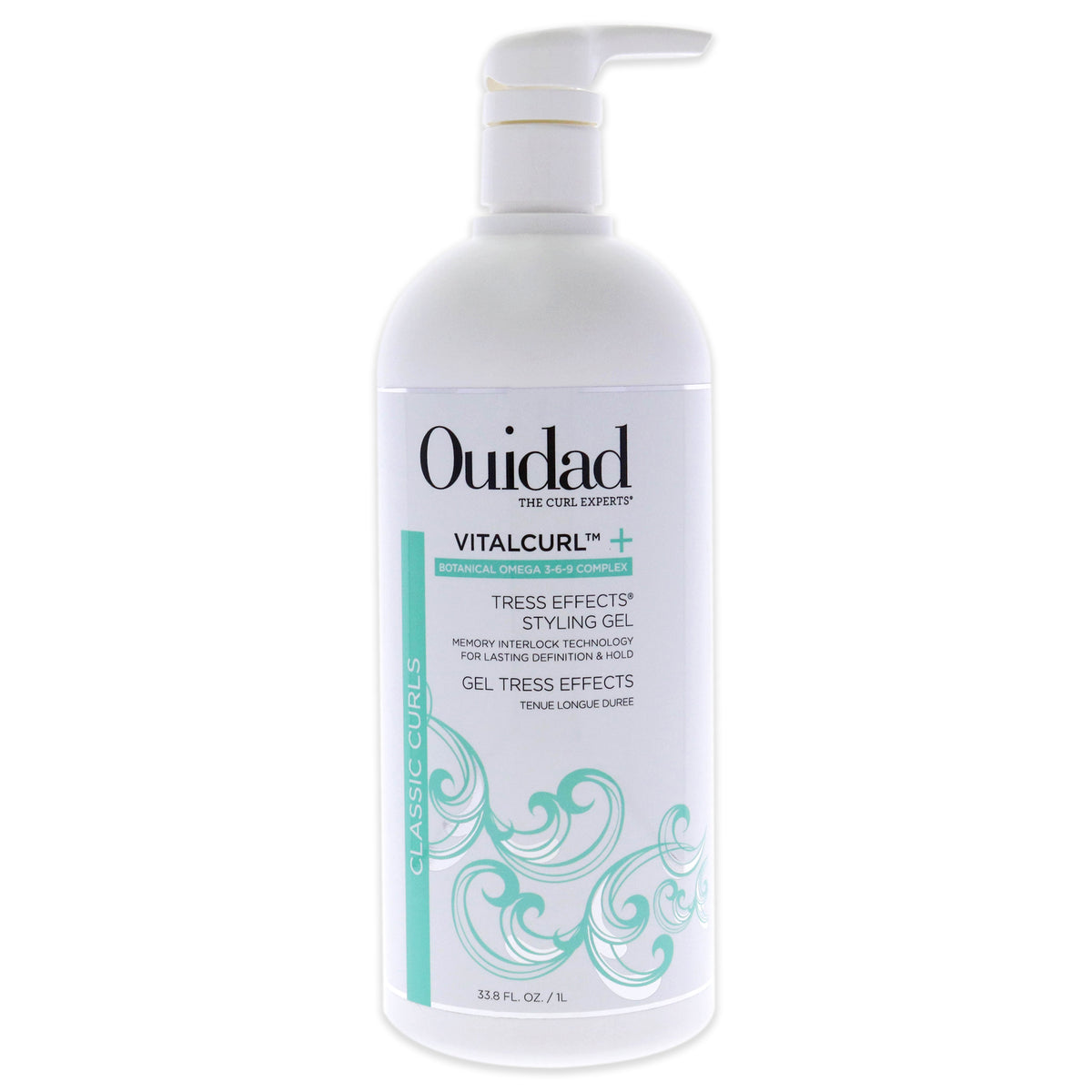 Ouidad VitalCurl Plus Tress Effects Styling Gel Unisex Hair Gels 33.8 FL OZ | 1000 ML