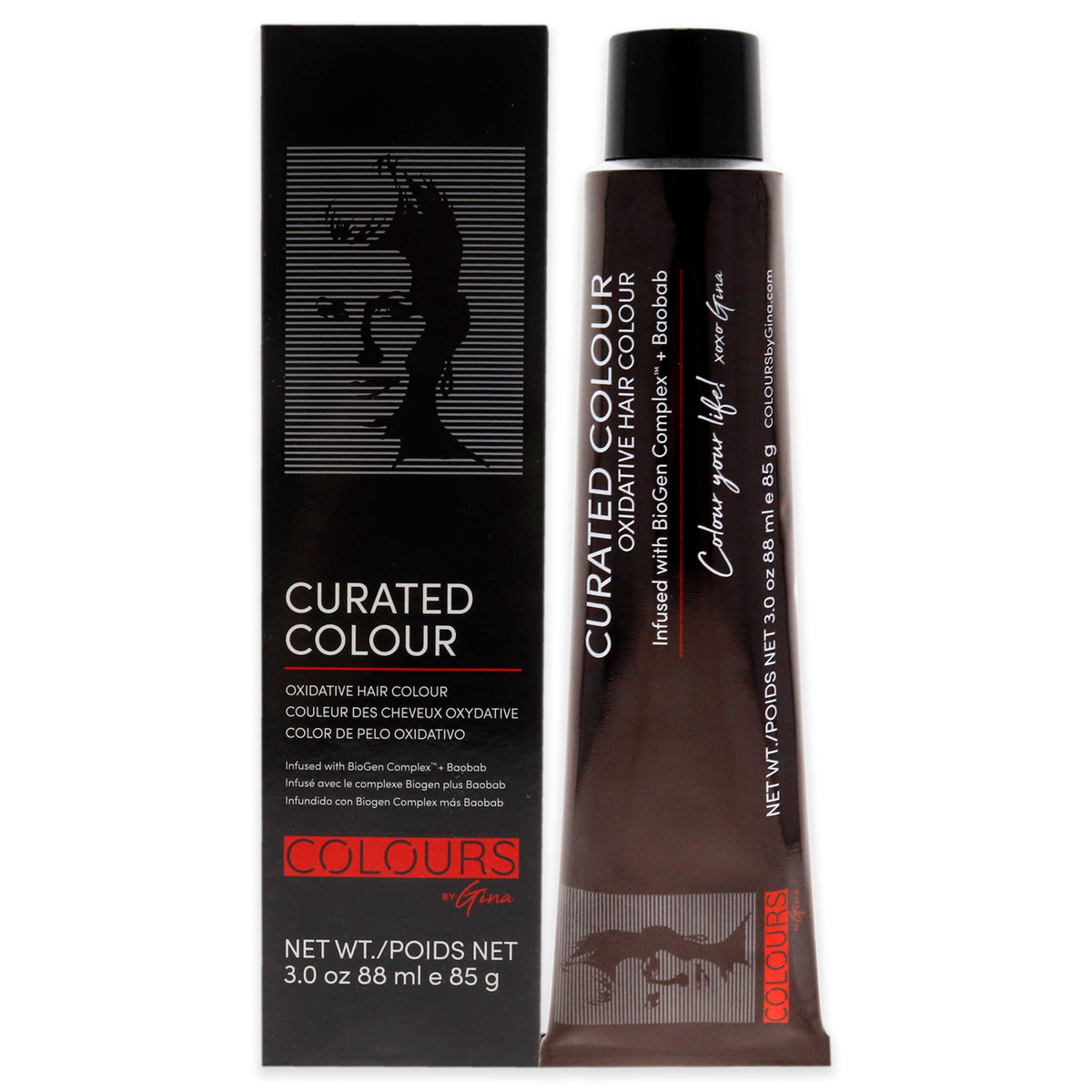 Colours By Gina Curated Colour 5.22-5VV Intense Light Violet Brown Unisex Color Dye 3 OZ | 88 ML
