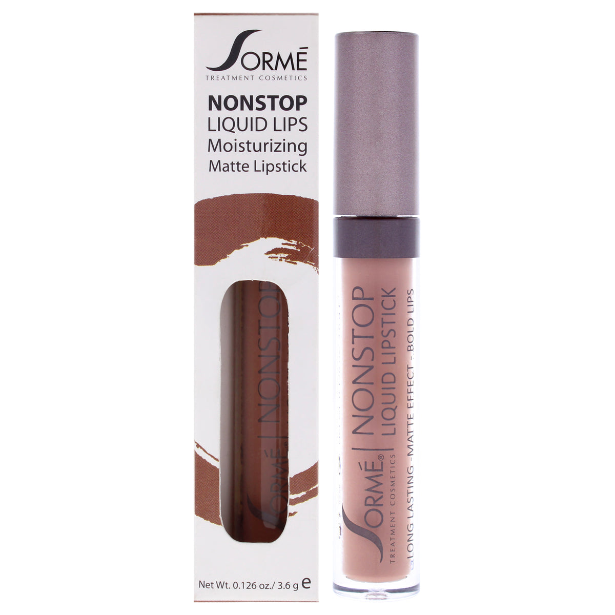 Sorme Cosmetics Nonstop Moisturizing Matte Liquid Lipstick 271 Ribbon Women's Lipstick 0.126 FL OZ | 3.7 ML