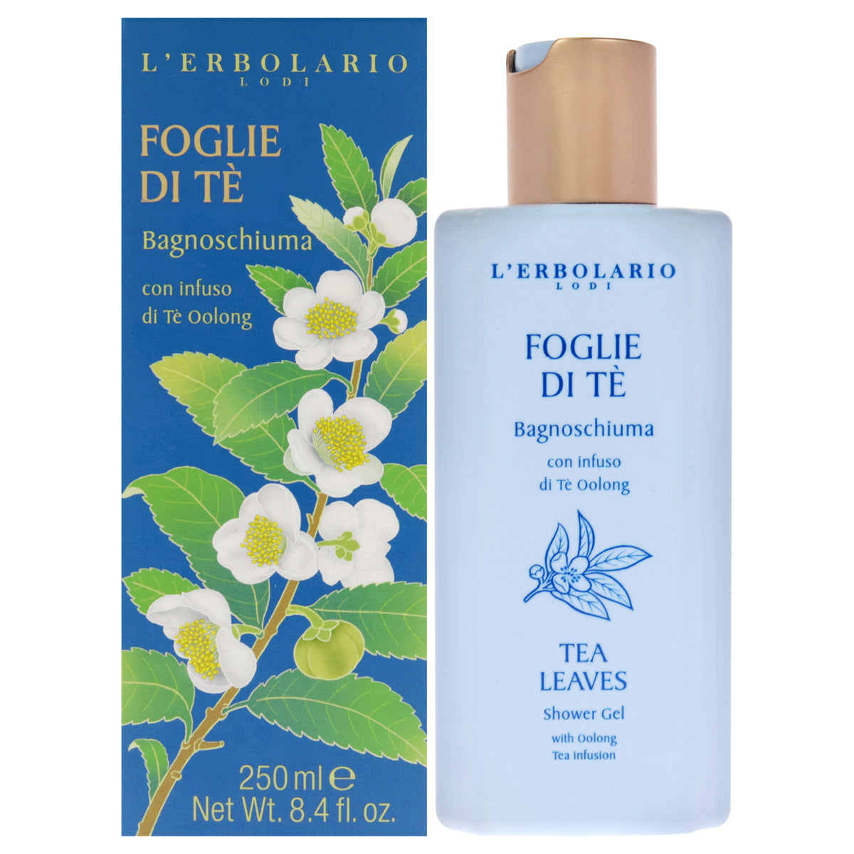 LErbolario Shower Gel - Tea Leaves Unisex Body Washes 8.4 FL OZ | 250 ML