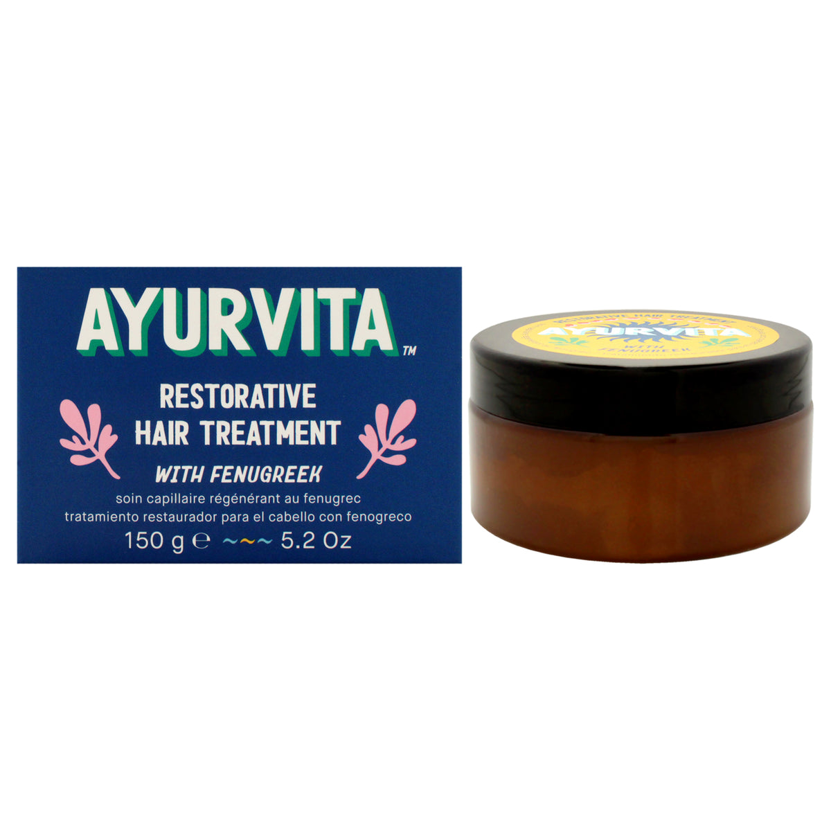 AyurVita Restorative Hair Treatment with Fenugreek Unisex Hair Masks 5.2 OZ | 154 ML