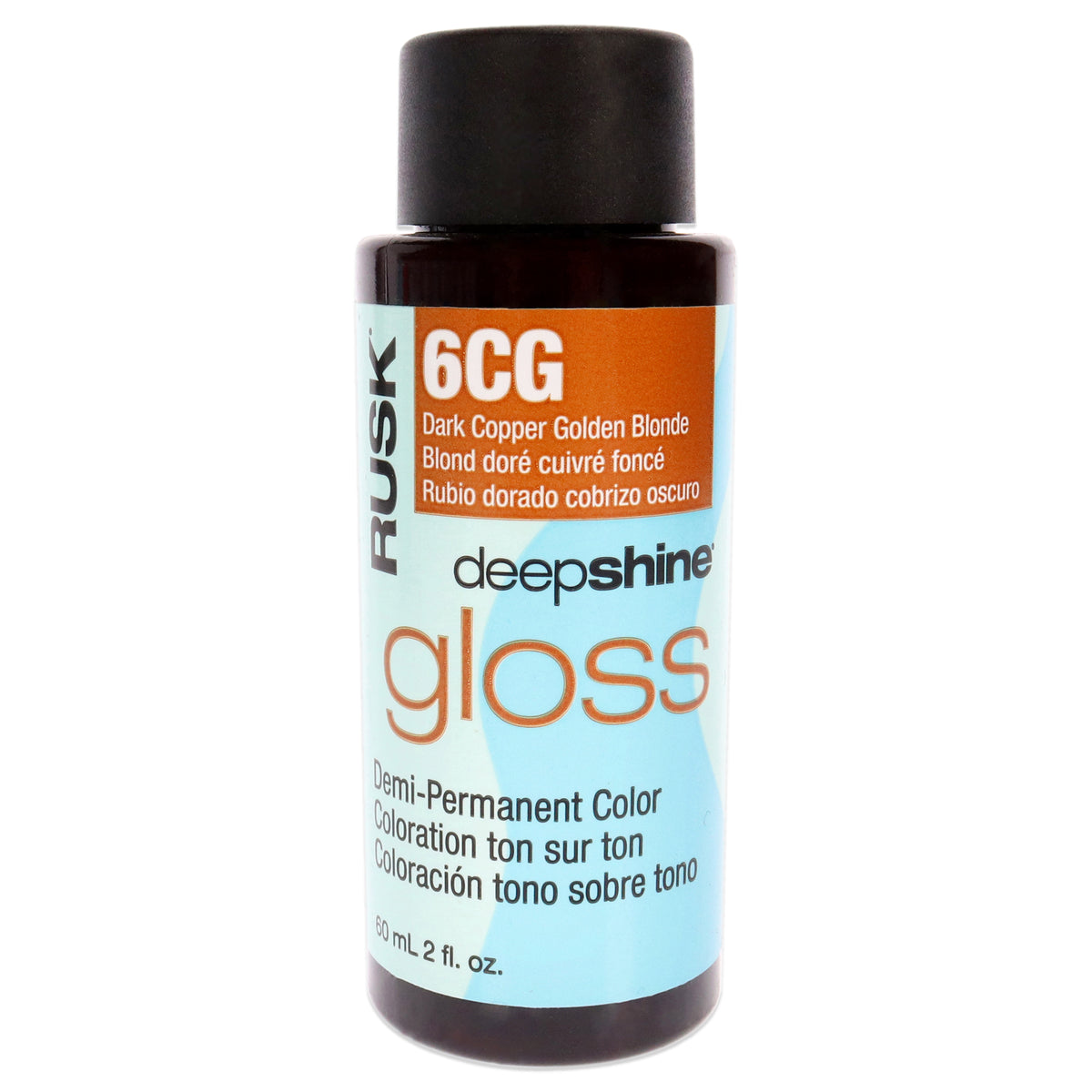 Rusk Deepshine Gloss Demi-Permanent Color 6CG Dark Copper Golden Blonde Unisex Color Glazes 2 OZ | 59 ML