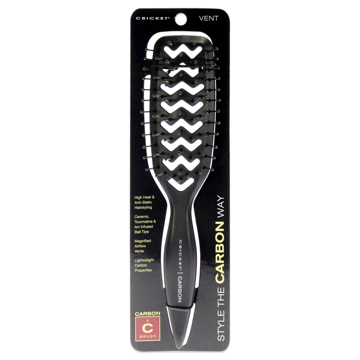 Cricket Style The Carbon Way Vent Hair Brush Unisex Hair Brushes