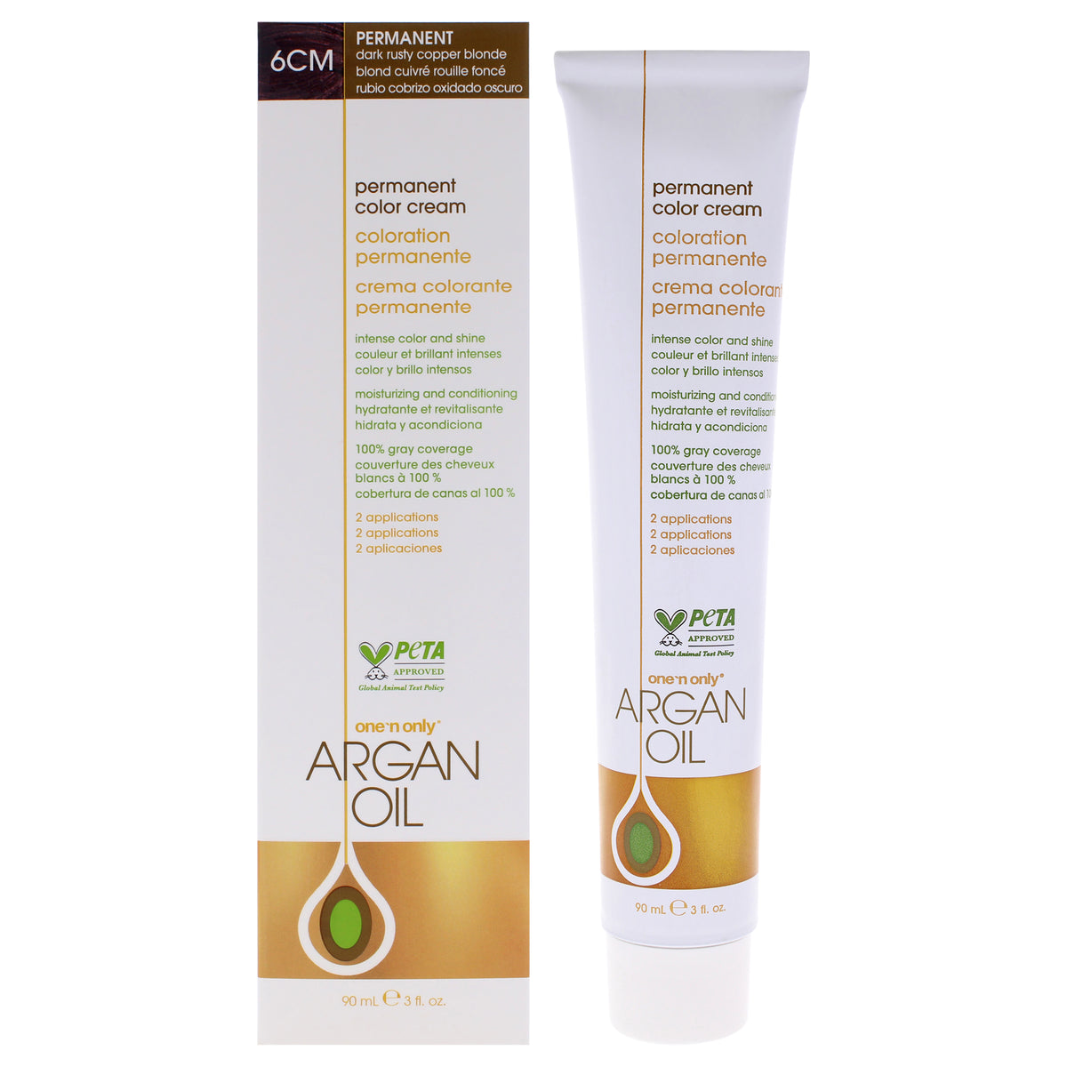 One n Only Argan Oil Permanent Color Cream 6CM Dark Rusty Copper Blonde Unisex Color Dye 3 OZ | 89 ML