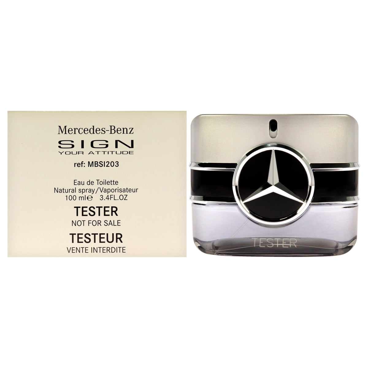 Mercedes-Benz Sign Your Attitude Men's Eau De Toilette Fragrance Testers Tester 3.4 FL OZ | 100 ML