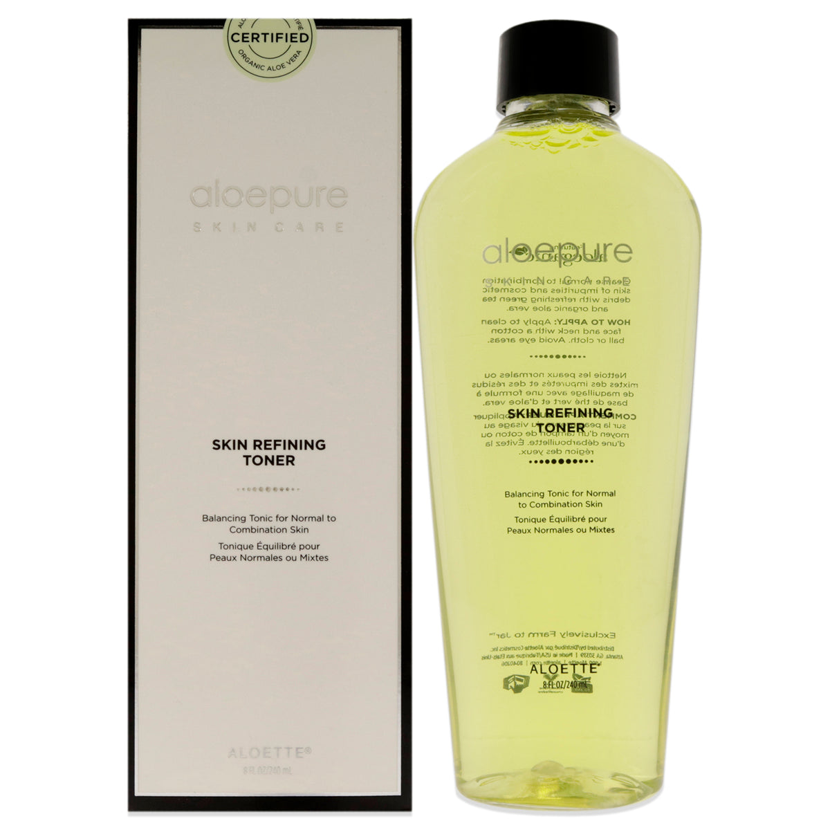 Aloette Aloepure Skin Refining Toner Unisex Toners & Astringents 8 FL OZ | 237 ML