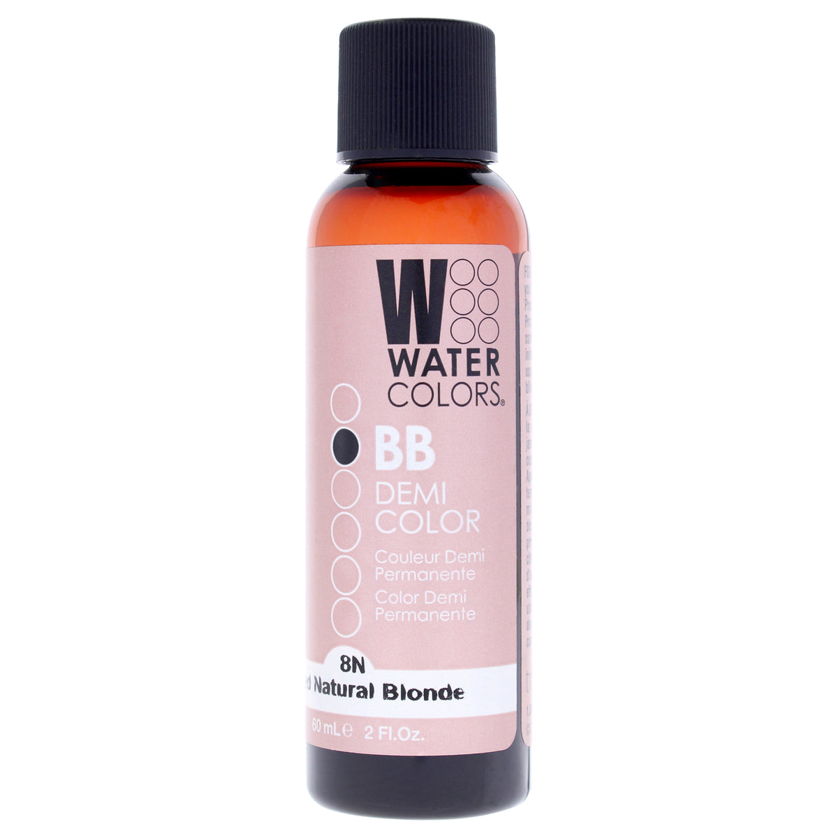 Tressa Watercolors BB Demi-Permanent Hair Color 8N Medium Natural Blonde Unisex Color Glazes 2 OZ | 60 ML