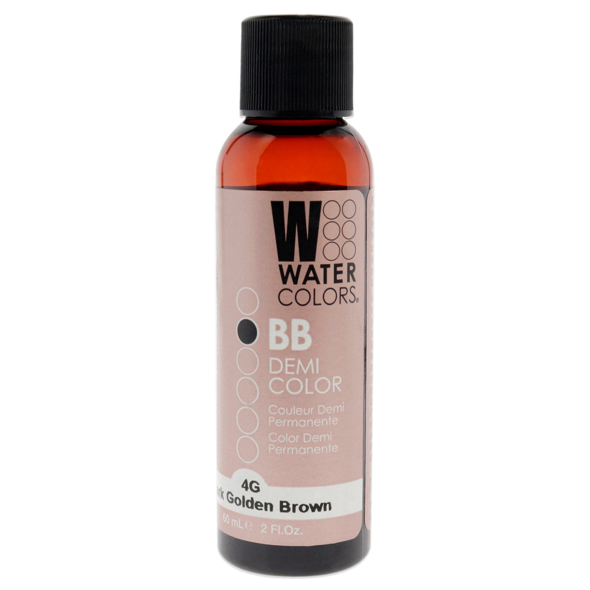 Tressa Watercolors BB Demi-Permanent Hair Color 4G Dark Golden Brown Unisex Color Glazes 2 OZ | 59 ML
