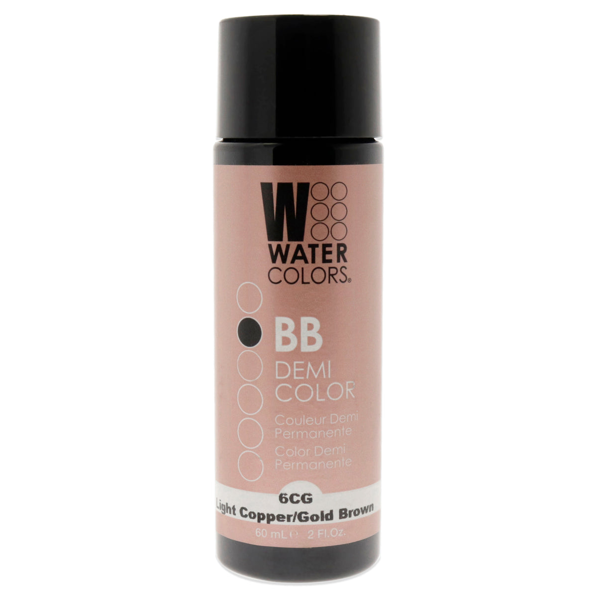 Tressa Watercolors BB Demi-Permanent Hair Color - 6CG Light Copper Gold Brown Unisex Color Glazes 2 OZ | 59 ML