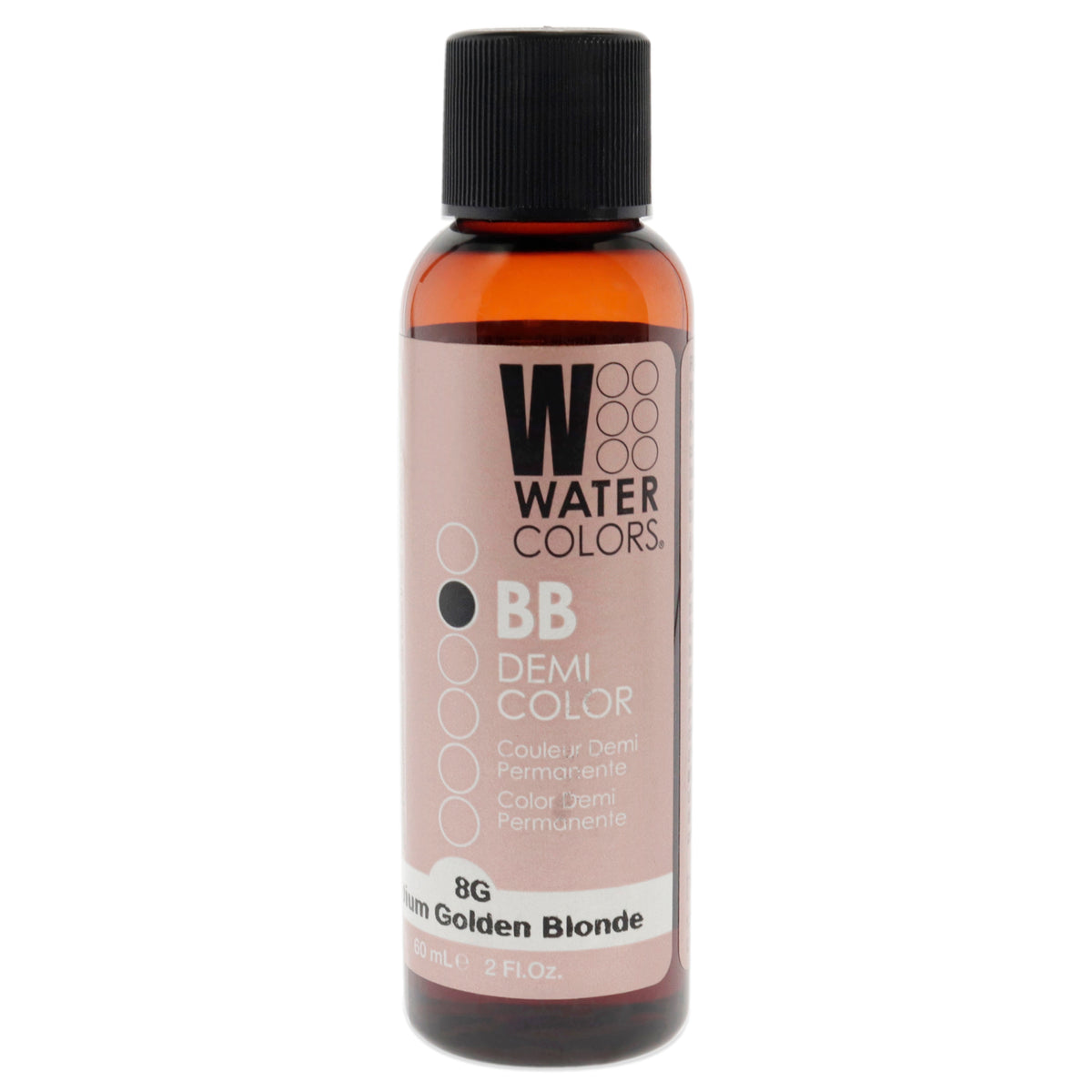 Tressa Watercolors BB Demi-Permanent Hair Color 8G Medium Golden Blonde Unisex Color Glazes 2 OZ | 59 ML