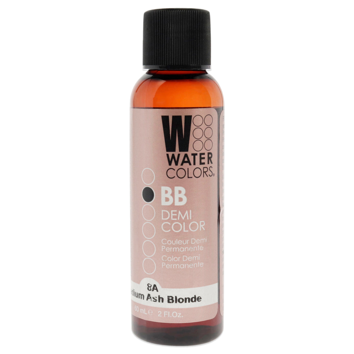 Tressa Watercolors BB Demi-Permanent Hair Color 8A Medium Ash Blonde Unisex Color Glazes 2 OZ | 60 ML