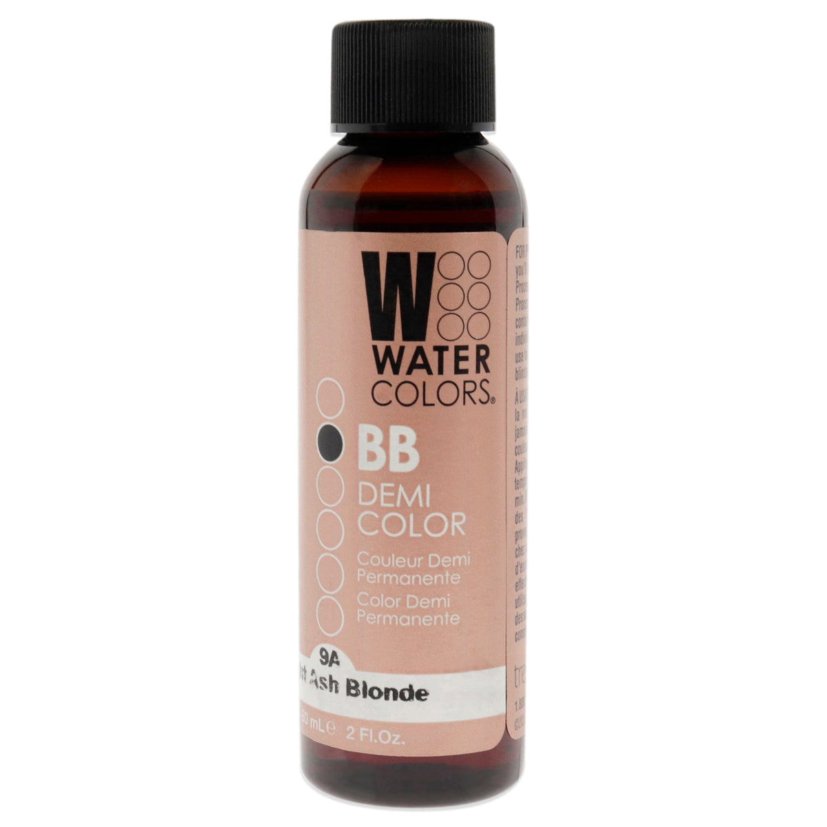 Tressa Watercolors BB Demi-Permanent Hair Color 9A Light Ash Blonde Unisex Color Glazes 2 OZ | 60 ML