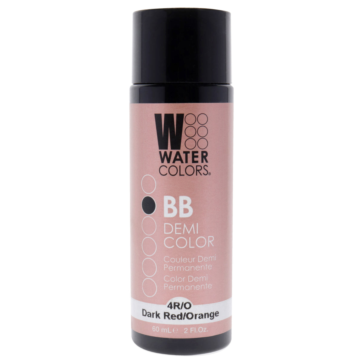 Tressa Watercolors BB Demi-Permanent Hair Color 4RO Dark Red Orange Unisex Color Glazes 2 OZ | 59 ML