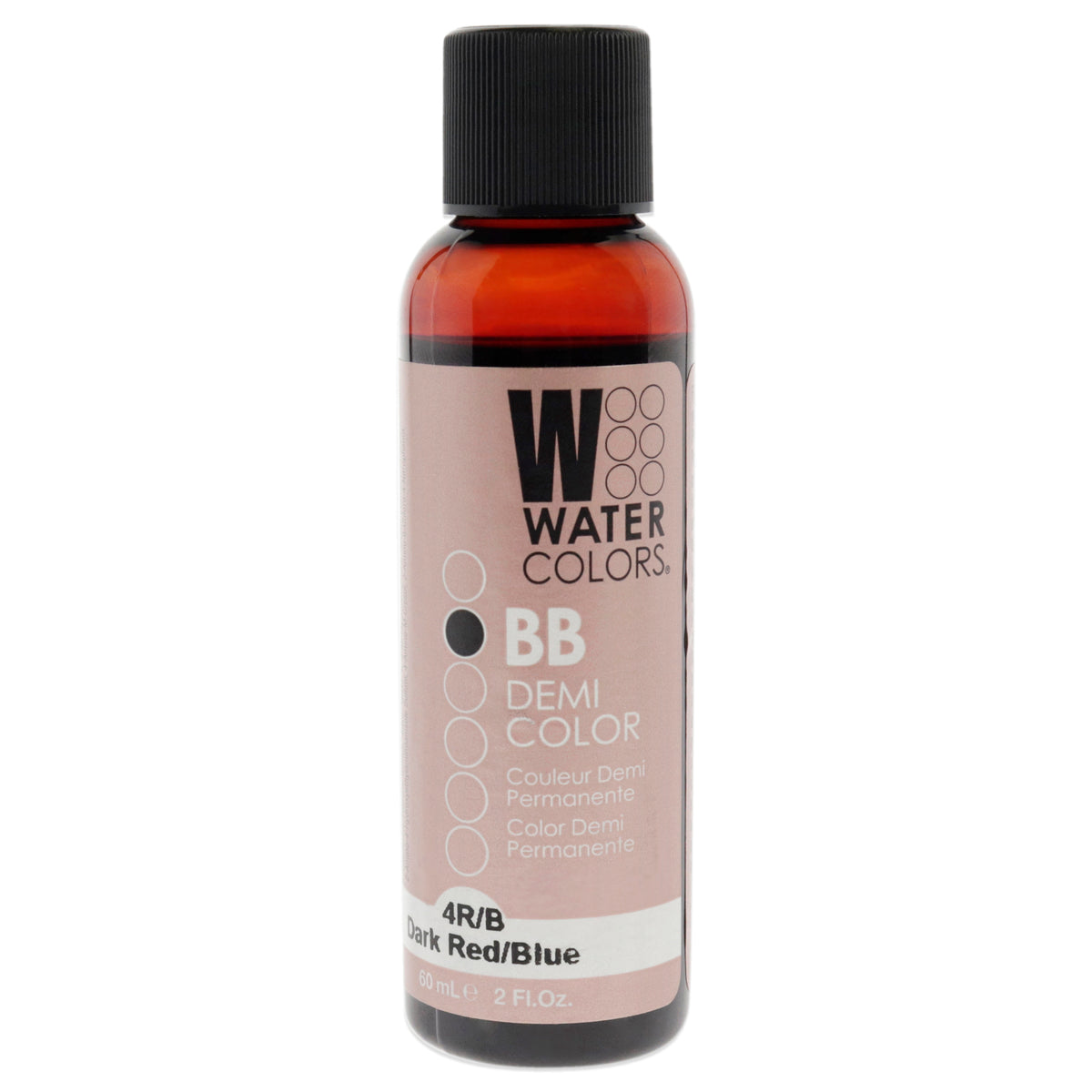 Tressa Watercolors BB Demi-Permanent Hair Color 4RB Dark Red Blue Unisex Color Glazes 2 OZ | 60 ML