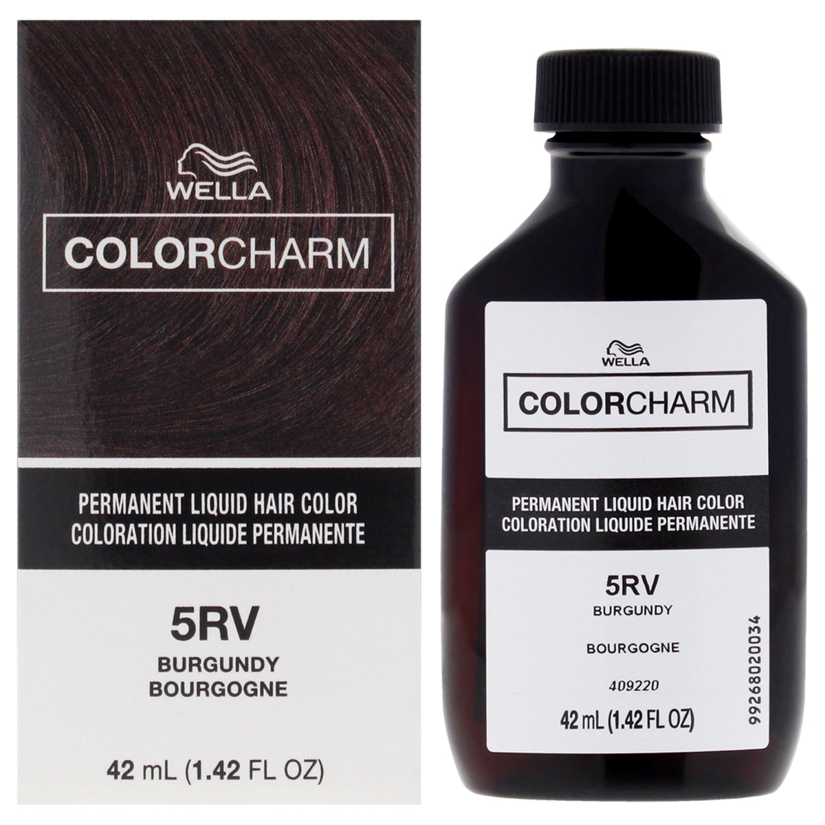 Wella Color Charm Permanent Liquid Hair Color 5RV Burgundy Unisex Color Dye 1.42 FL OZ | 42 ML